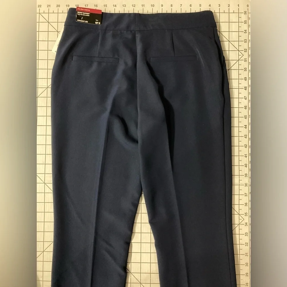 NWT Investments Petite Women’s Size 6P S Navy‎ Straight Leg 5th Ave Fit Pants